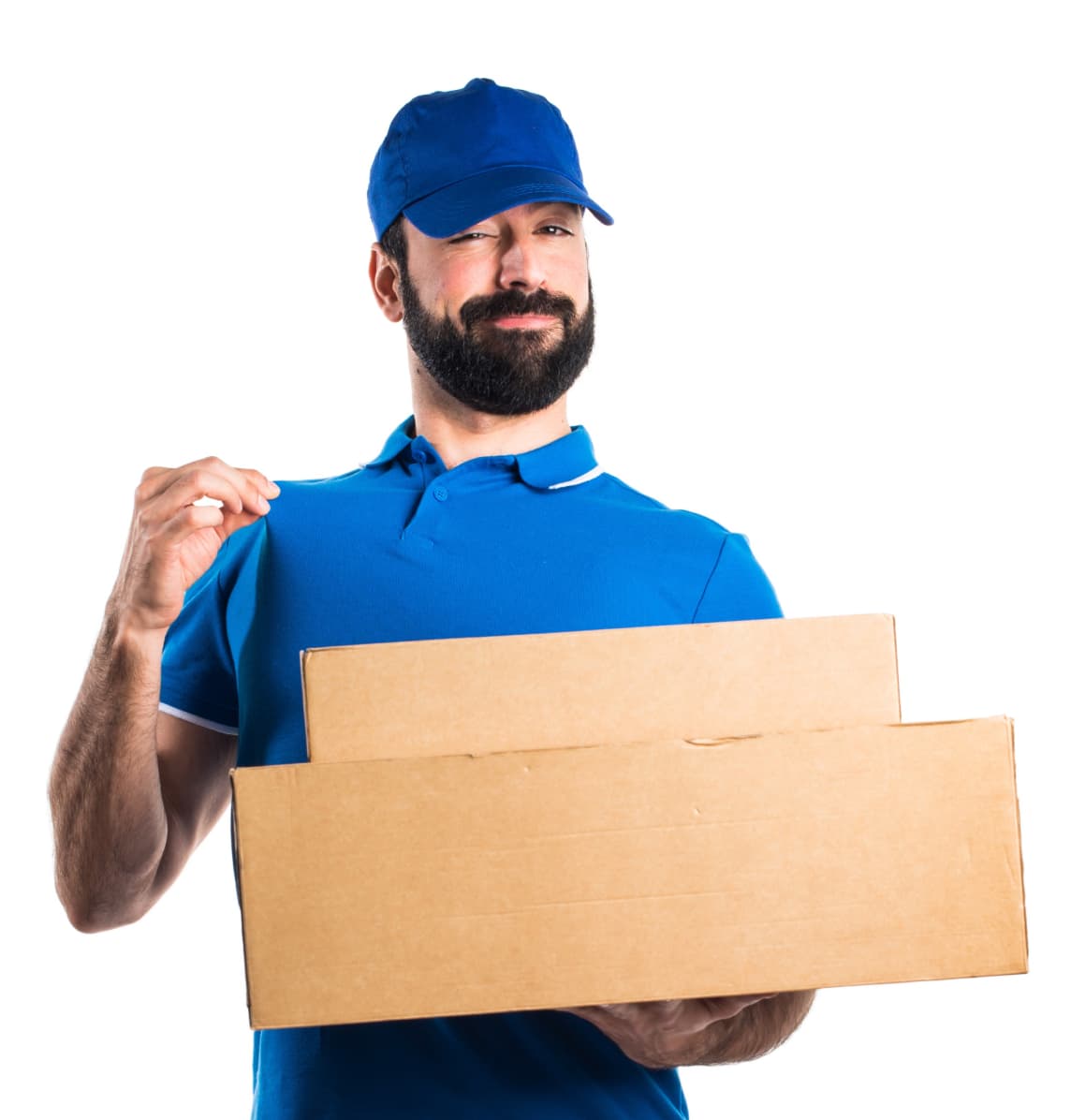 Delivery man with boxes Delivery man with boxes